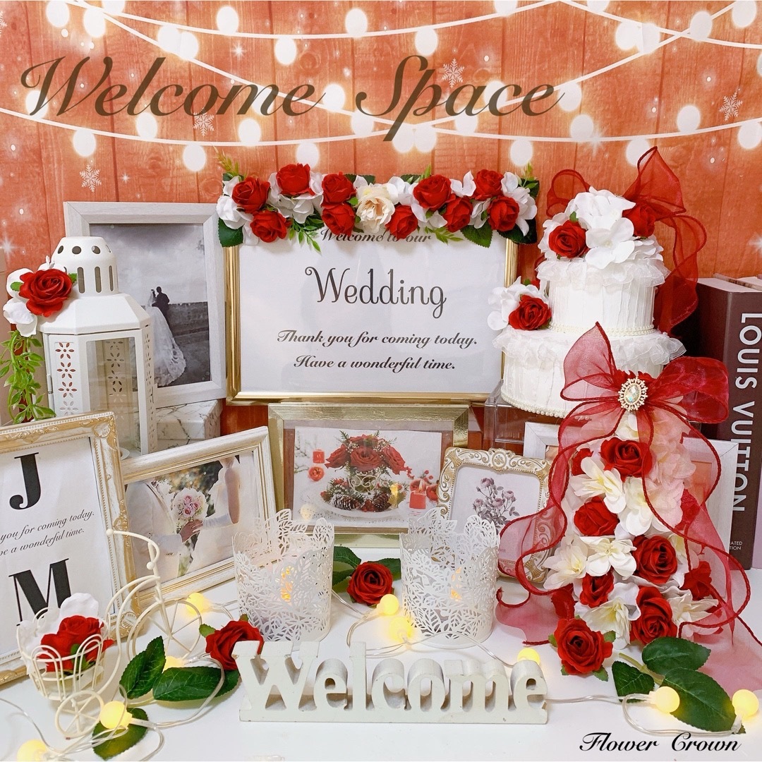 受注製作 No.1031 ウェルカムスペース 結婚式 まとめ売り 冬婚 ハンドメイドのウェディング(ウェルカムボード)の商品写真