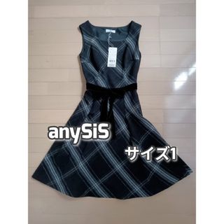 エニィスィス(anySiS)の【ミニー様専用】　エニィフィス　ジャンパースカート　チェック(ひざ丈ワンピース)