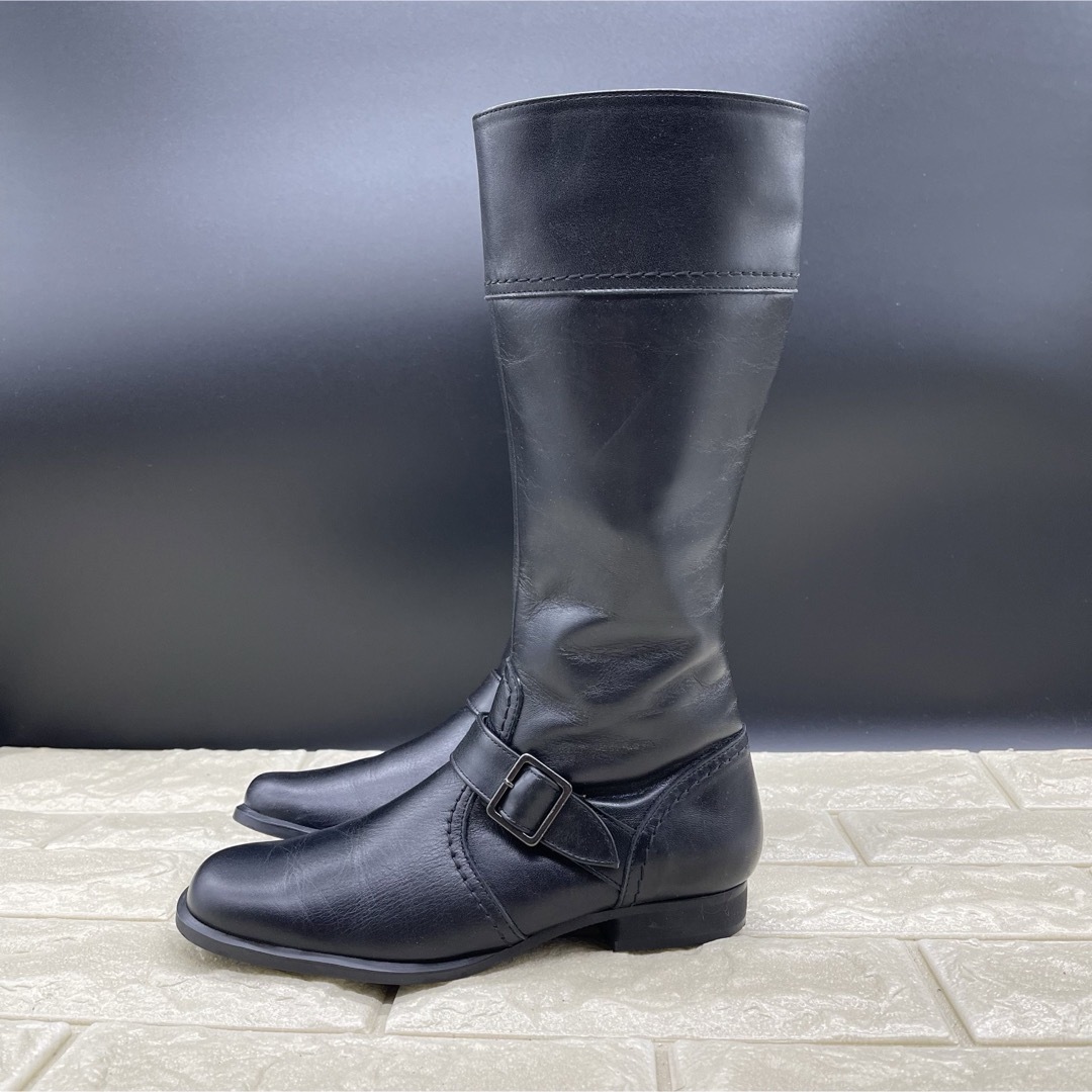 【TORTMISE】  レザー　ミドルブーツ　バックル　ベルト レディースの靴/シューズ(ブーツ)の商品写真