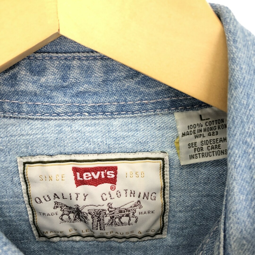 Levi's(リーバイス)の古着 90年代 リーバイス Levi's 長袖 デニムシャツ メンズL ヴィンテージ /eaa398816 メンズのトップス(シャツ)の商品写真