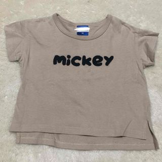 ディズニー(Disney)の90サイズ　ミッキーマウス半袖Tシャツ(Tシャツ/カットソー)