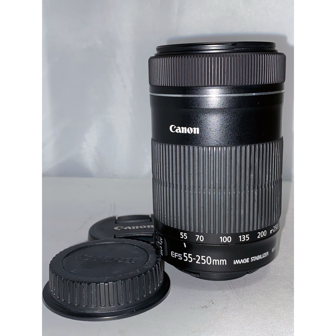 Canon(キヤノン)のCanon EF-S 55-250mm f4-5.6 IS STM 望遠レンズ スマホ/家電/カメラのカメラ(レンズ(ズーム))の商品写真