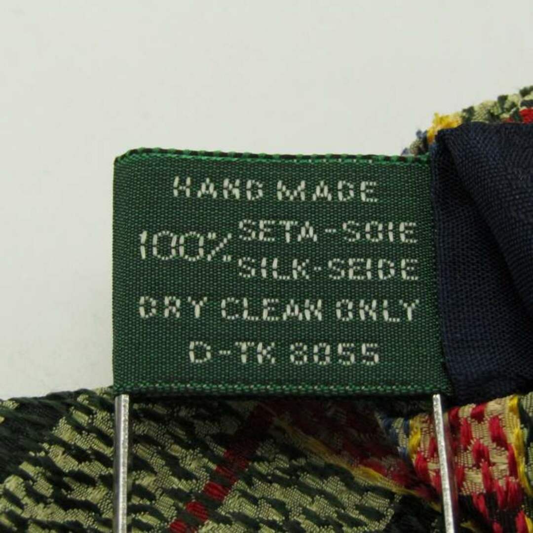 ヘンリーコットンズ ブランドネクタイ チェック柄 格子柄 マルチカラー シルク メンズ グリーン Henry Cottons メンズのファッション小物(ネクタイ)の商品写真