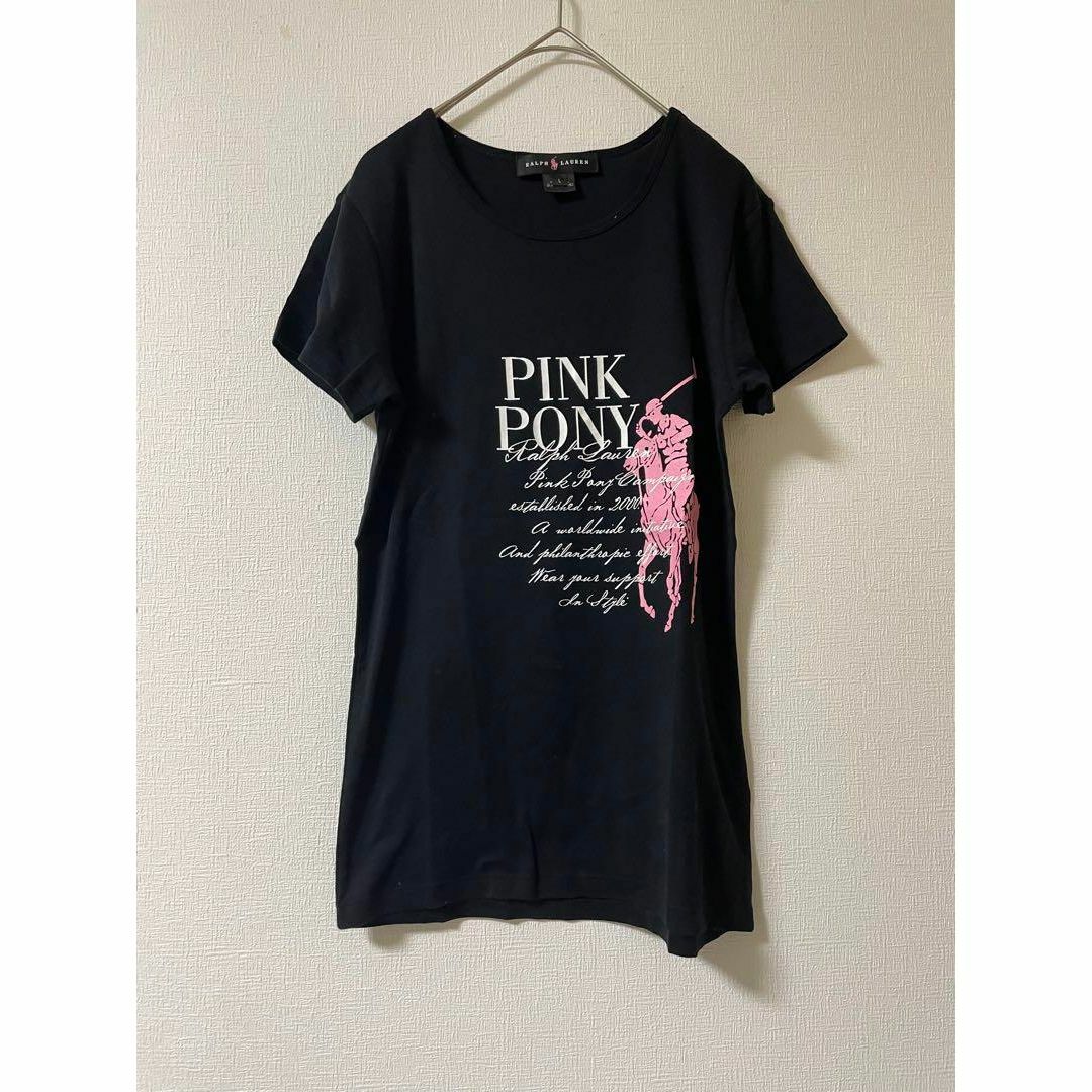 Ralph Lauren(ラルフローレン)のRALPH LAUREN ラルフローレン　Tシャツ PINK PONY L レディースのトップス(Tシャツ(半袖/袖なし))の商品写真