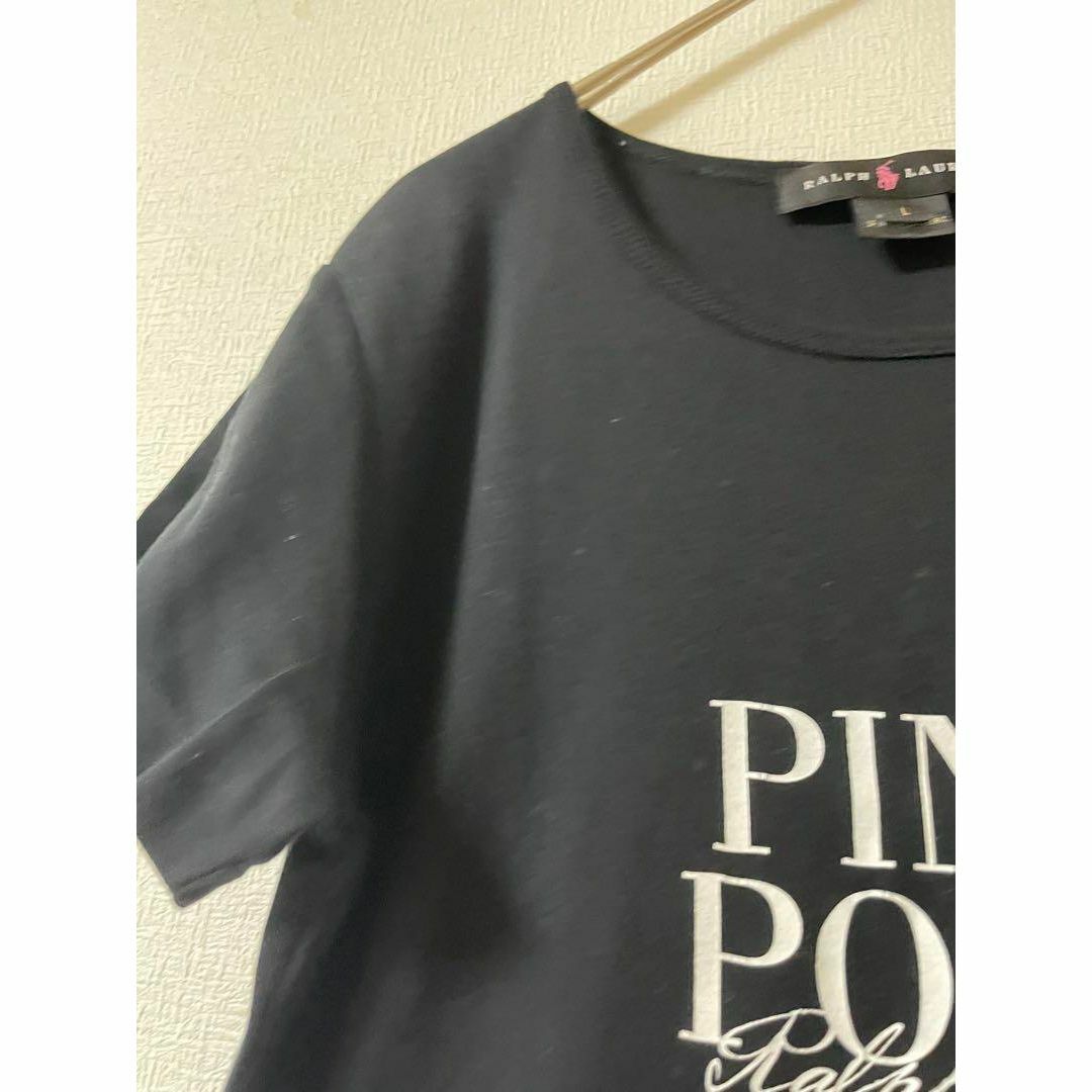 Ralph Lauren(ラルフローレン)のRALPH LAUREN ラルフローレン　Tシャツ PINK PONY L レディースのトップス(Tシャツ(半袖/袖なし))の商品写真