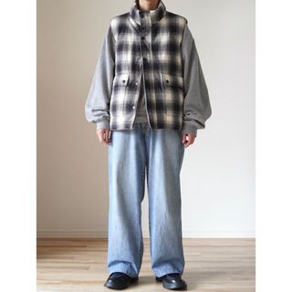 XLARGE - 00s 古着 X-LARGE オンブレチェック 中綿 フェイクダウンベスト