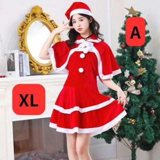 XLセクシー レディース サンタコスチューム♡大きいサイズ♪クリスマス ポンチョ(その他)