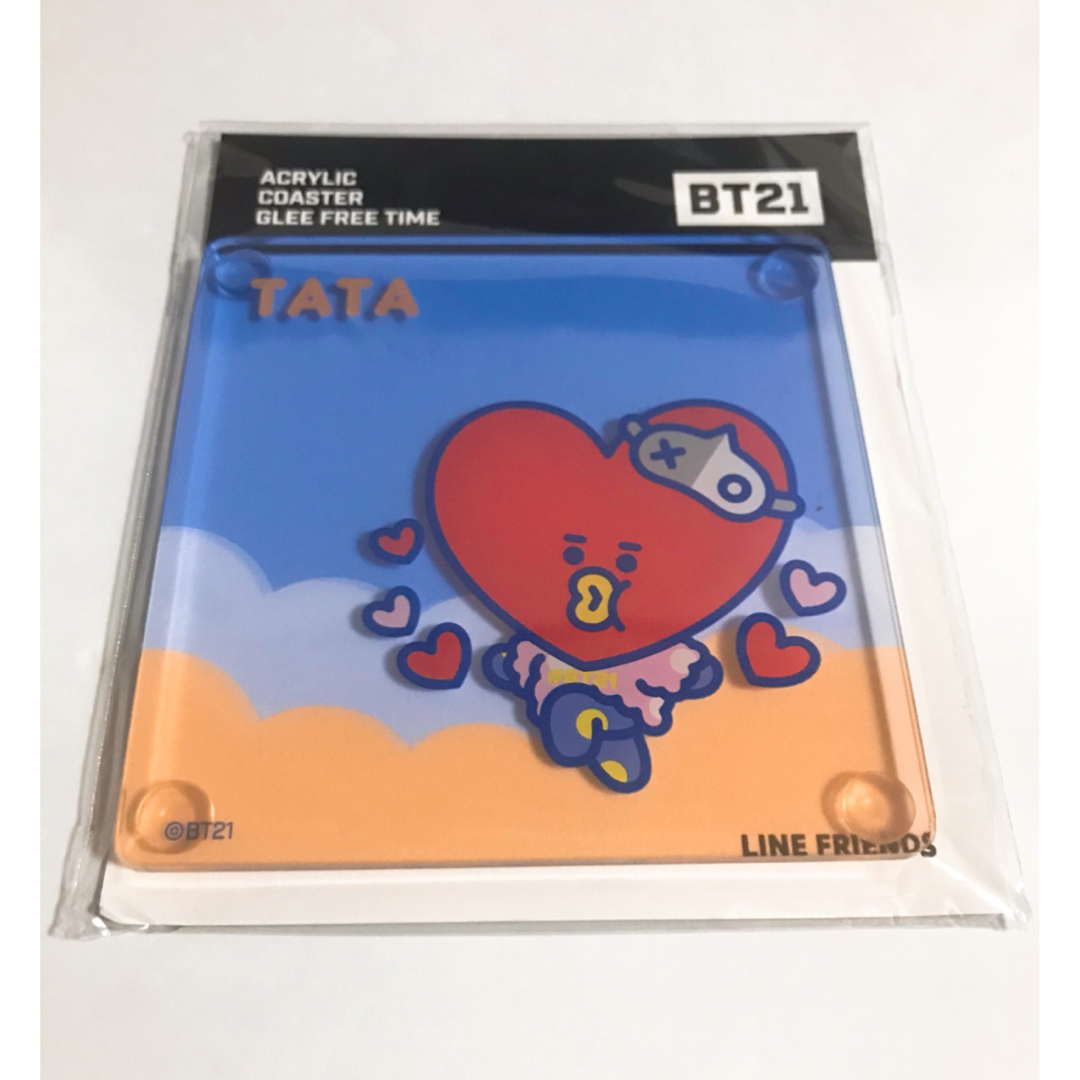 BT21(ビーティーイシビル)の☆新品未開封☆BT21カフェTATA アクリルコースター tata BTS テテ エンタメ/ホビーのおもちゃ/ぬいぐるみ(キャラクターグッズ)の商品写真