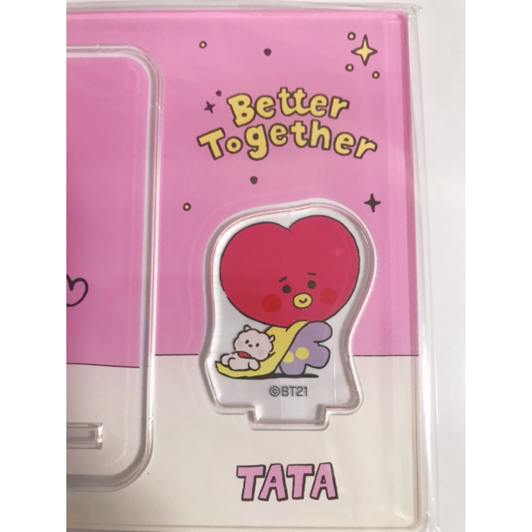 BT21(ビーティーイシビル)の☆新品未開封☆BT21カフェTATA アクリルコースター tata BTS テテ エンタメ/ホビーのおもちゃ/ぬいぐるみ(キャラクターグッズ)の商品写真