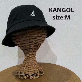 カンゴール(KANGOL)のKANGOL キャンバス バケットハット ブラック レディース メンズ M(ハット)