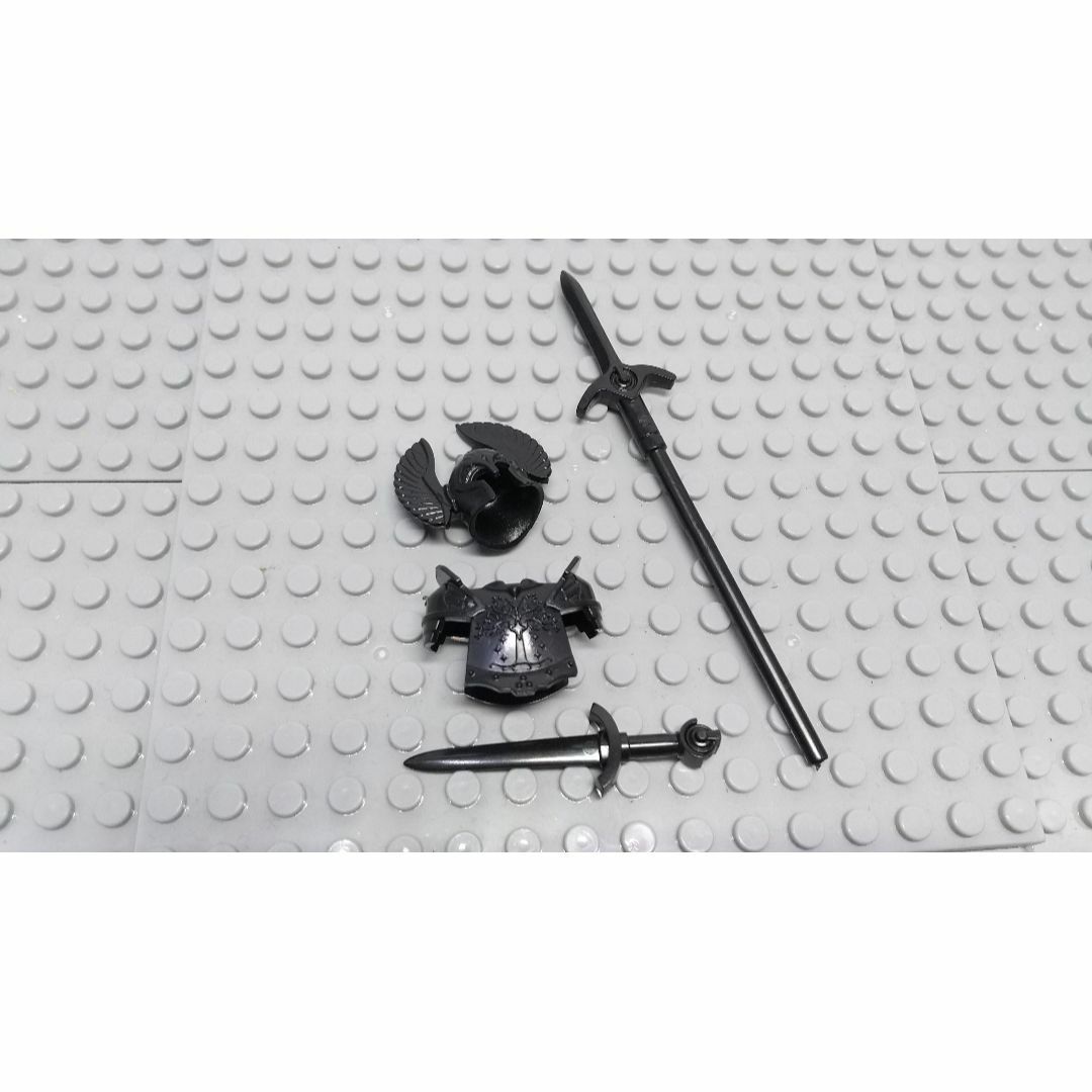 中世ヨーロッパ　漆黒ブラックナイト　LEGO互換　レゴ武器　モンハン　インテリア エンタメ/ホビーのフィギュア(SF/ファンタジー/ホラー)の商品写真