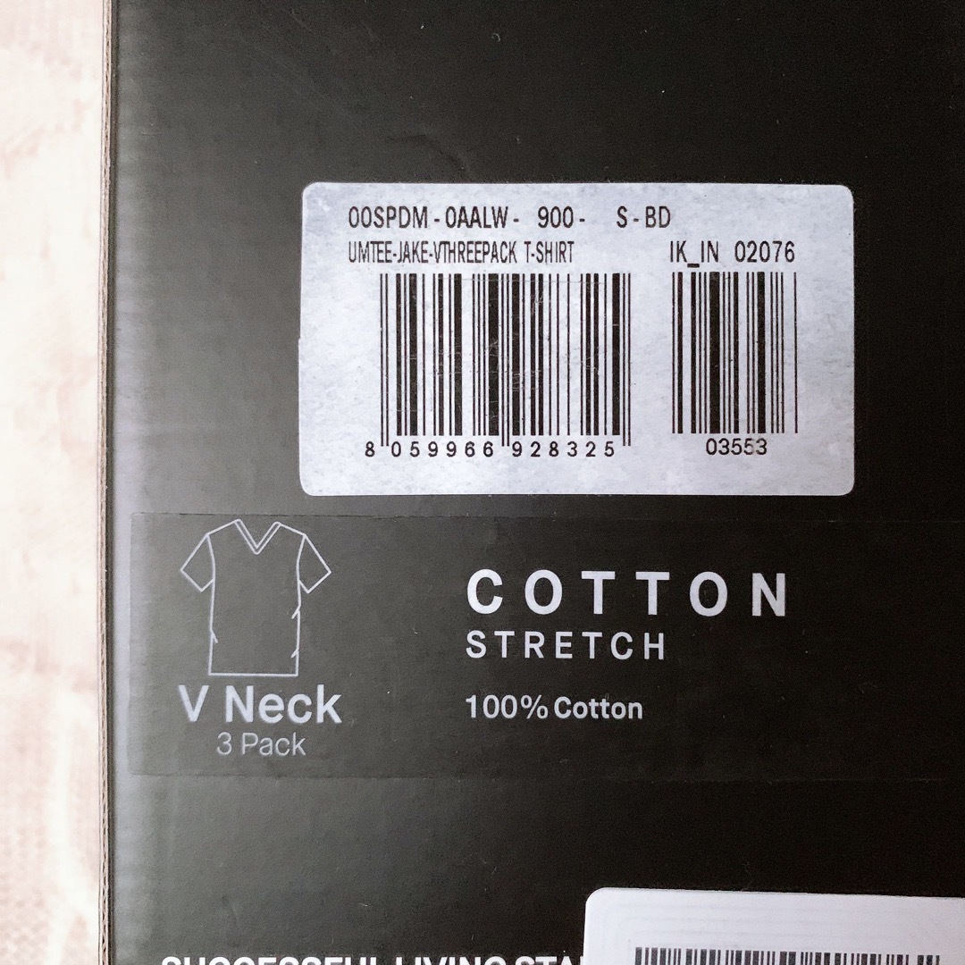 DIESEL(ディーゼル)の新品 DIESEL Tシャツ Vネック ブラック 3枚 正規品 S Mサイズ メンズのトップス(Tシャツ/カットソー(半袖/袖なし))の商品写真