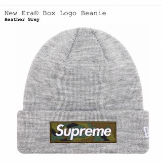 シュプリーム(Supreme)のSupreme New Era Box Logo Beanie   Grey(ニット帽/ビーニー)