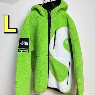 シュプリーム(Supreme)のsupreme ノースフェイス　S logo fleece グリーン　L(ブルゾン)