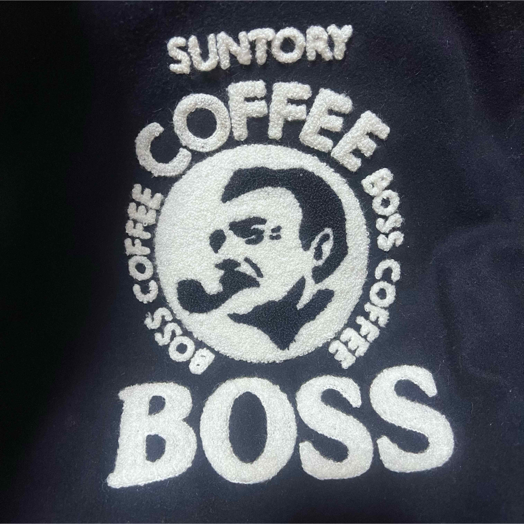 希少L★BOSS ボス BOSSジャン 本革 パイル地 刺繍ロゴ スタジャン 希少L★BOSS ボス BOSSジャン 本革 パイル地 刺繍ロゴ スタジャン