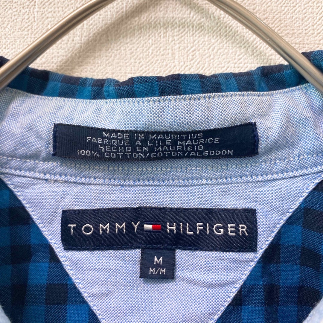 TOMMY HILFIGER(トミーヒルフィガー)のトミーヒルフィガー　長袖シャツ　ボタンダウン　チェック　刺繍ロゴ　男女兼用　M メンズのトップス(シャツ)の商品写真