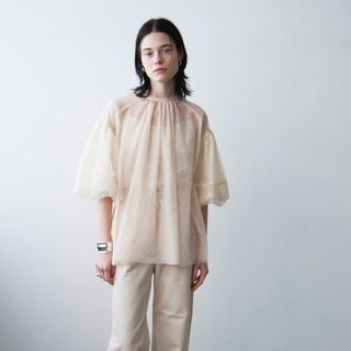 クラネ(CLANE)のCLANE SHEER TULLE BALLOON SLEEVE TOPS(シャツ/ブラウス(半袖/袖なし))