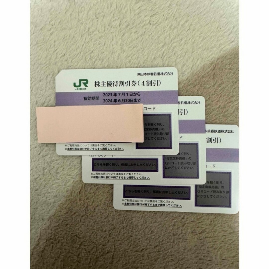 JR東日本株主優待  3枚 チケットの優待券/割引券(その他)の商品写真