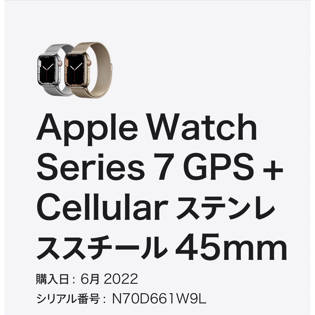 Apple Watch(アップルウォッチ)のApple Watch series7ステンレス45mm メンズの時計(腕時計(デジタル))の商品写真