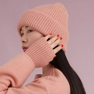 エルメス(Hermes)の新品タグ付き！HERMES フィリパ カシミヤ×モヘヤ混 ニット帽 帽子 M(ニット帽/ビーニー)