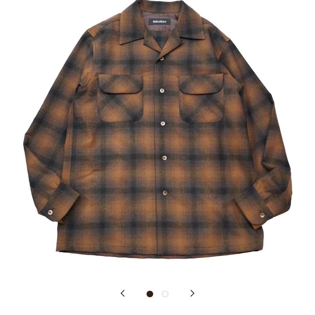 WOOL CHECK SHIRT / BROWN3メンズ