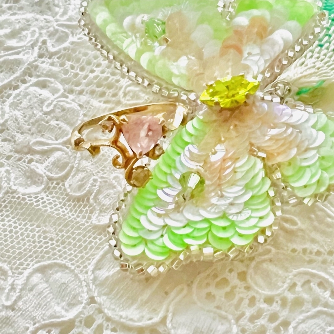 桜色🌸トップカラーモルガナイト18Kリング】ハートのツボミ、ヒロインの輝きリング レディースのアクセサリー(リング(指輪))の商品写真