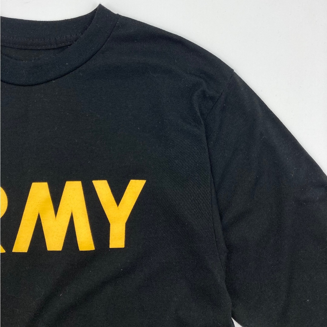 米軍 U.S.ARMY ブラック トレーニング ロングスリーブ Tシャツ S メンズのトップス(Tシャツ/カットソー(七分/長袖))の商品写真