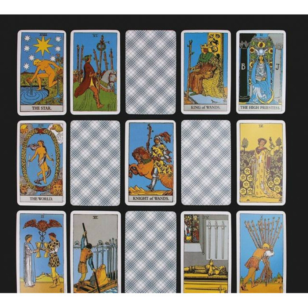 タロットクロス　2枚　黒　紫　タロットカード　78枚　ライダー版　占い　占術 エンタメ/ホビーのテーブルゲーム/ホビー(トランプ/UNO)の商品写真