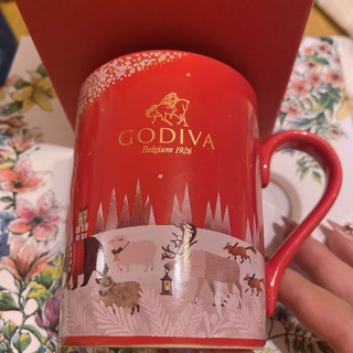 ゴディバ(GODIVA)の【新品未使用】GODIVA 限定 マグカップ クリスマス(グラス/カップ)