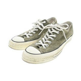 コンバース(CONVERSE)のCONVERSE スニーカー UK9 1/2(28cm位) カーキxアイボリー 【古着】【中古】(スニーカー)