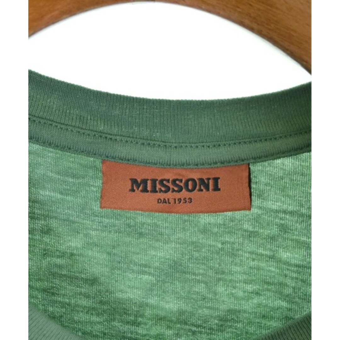 MISSONI ミッソーニ Tシャツ・カットソー S 緑等(総柄) 【古着 MISSONI ミッソーニ Tシャツ・カットソー S 緑等(総柄) 【古着