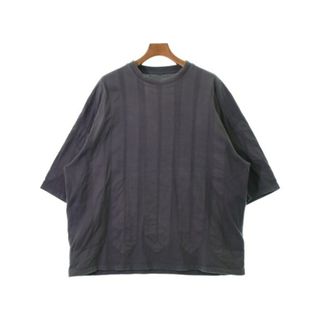 ジルサンダー(Jil Sander)のJIL SANDER Tシャツ・カットソー M グレー(ストライプ) 【古着】【中古】(Tシャツ/カットソー(半袖/袖なし))