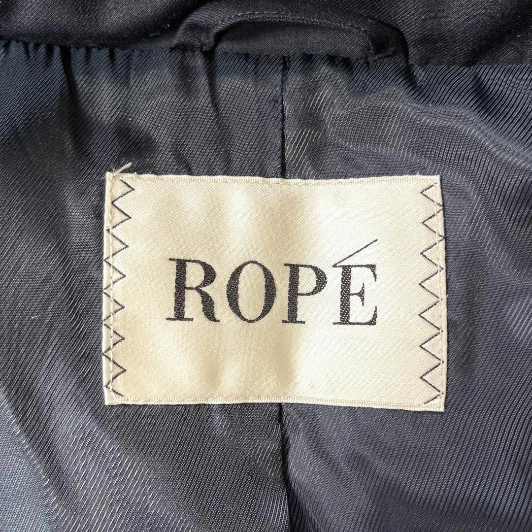 ROPE’(ロペ)の美品 ロペ ダウンコート ショールカラー ネイビーブラック サイズ38 レディースのジャケット/アウター(ダウンコート)の商品写真