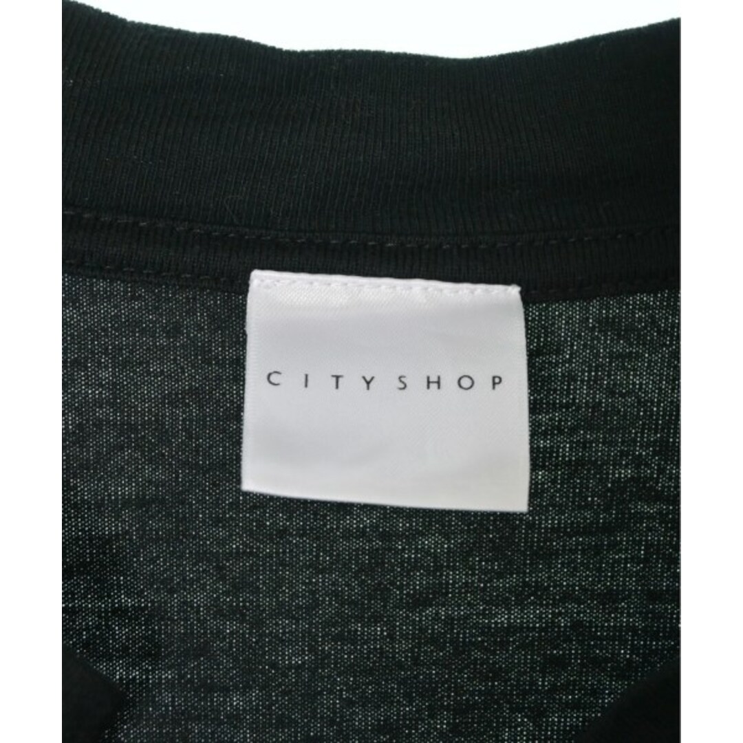 CITYSHOP(シティショップ)のCITYSHOP シティーショップ Tシャツ・カットソー F 黒 【古着】【中古】 レディースのトップス(カットソー(半袖/袖なし))の商品写真