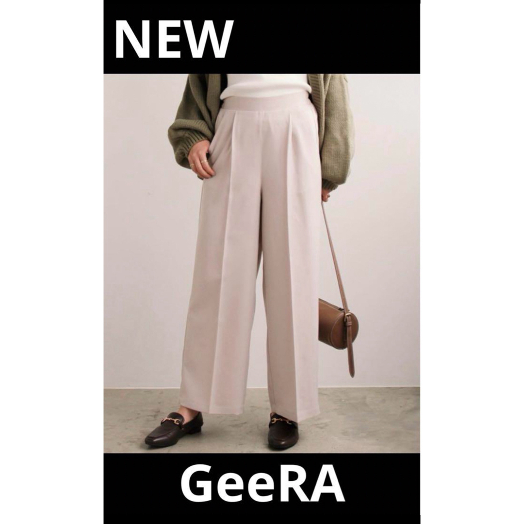 GeeRA(ジーラ)の1898 新品　GeeRA ウールライク　センタープレス　セミワイドパンツ レディースのパンツ(カジュアルパンツ)の商品写真