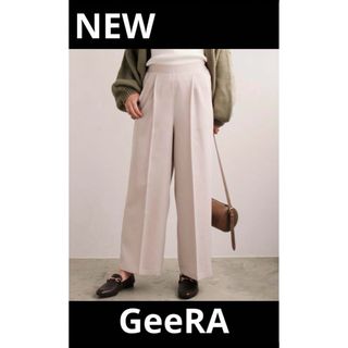 ジーラ(GeeRA)の1898 新品　GeeRA ウールライク　センタープレス　セミワイドパンツ(カジュアルパンツ)