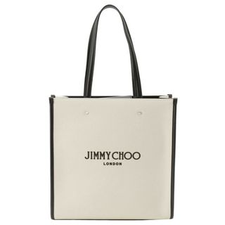 ジミーチュウ(JIMMY CHOO)のジミーチュウ N/S TOTE M CZM NATURAL BLACK(トートバッグ)