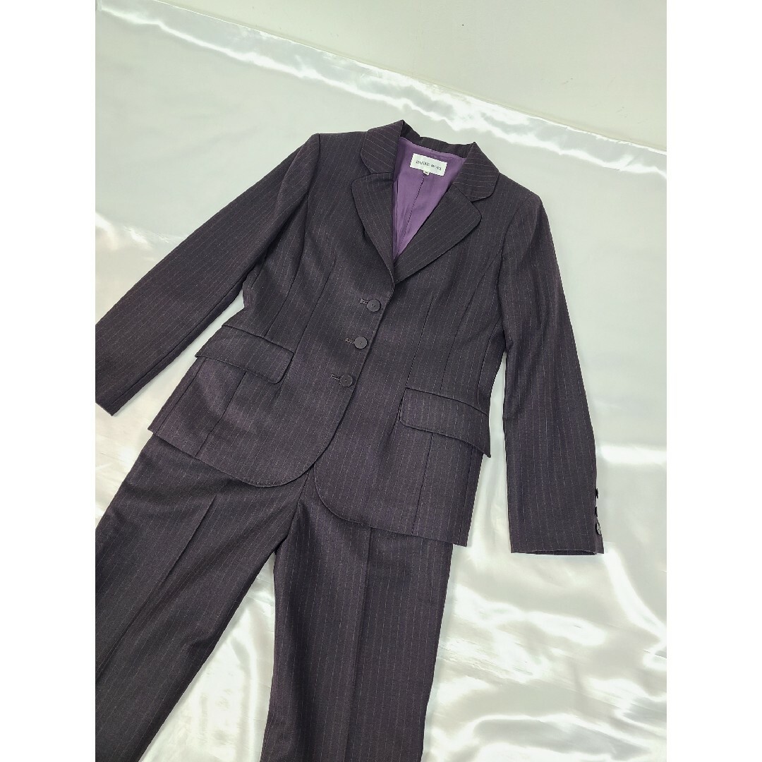 HANAE MORI(ハナエモリ)の美品 HANAE MORI ハナエモリ　パンツスーツ レディースのフォーマル/ドレス(スーツ)の商品写真
