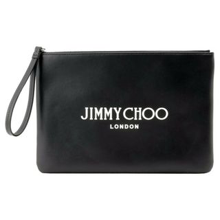 ジミーチュウ(JIMMY CHOO)のジミーチュウ POUCH ANR BLACK WHITE SILVER(クラッチバッグ)