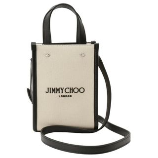 ジミーチュウ(JIMMY CHOO)のジミーチュウ MINI N/S TOTE CZM NATURAL BLACK(トートバッグ)