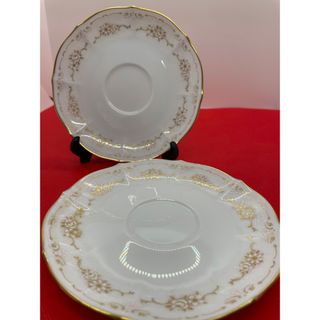 ノリタケ(Noritake)のノリタケ ダイヤモンドコレクション ラグジュアリーホワイト ソーサー 2枚(食器)