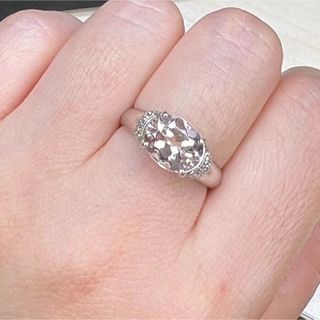 天然モルガナイト  リング 2.68ct pt900 r(リング(指輪))