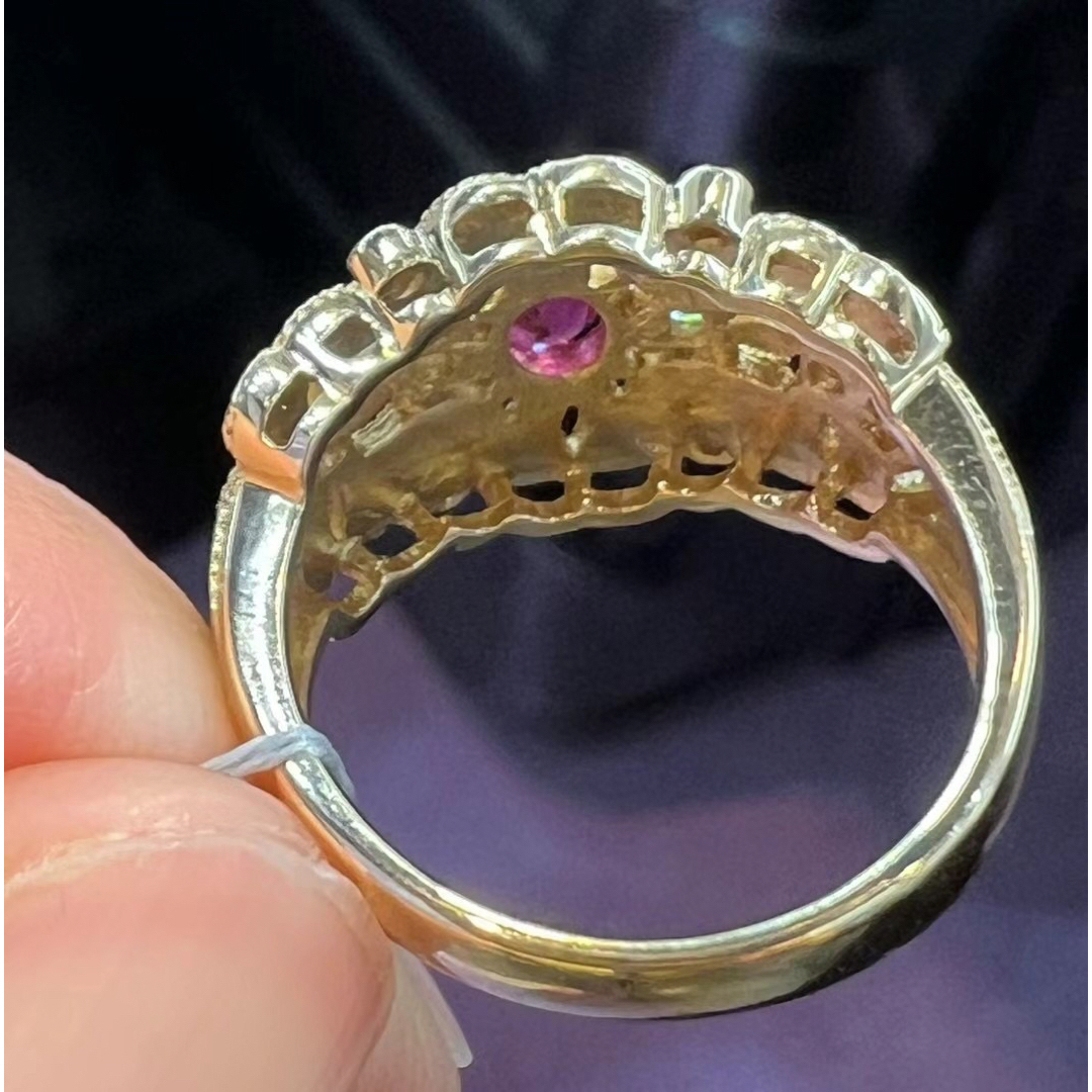 天然 ルビー ダイヤモンド リング 0.51ct k18 r 天然 ルビー ダイヤモンド リング 0.51ct k18 r