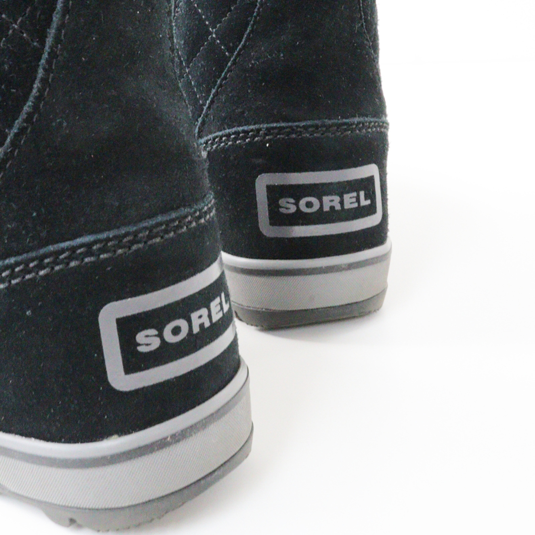 SOREL(ソレル)のソレル SOREL GLACY SHORT グレイシーショート スノーブーツ 24cm/ブラック ウォータープルーフ スエード スノー【2400013618694】 レディースの靴/シューズ(ブーツ)の商品写真