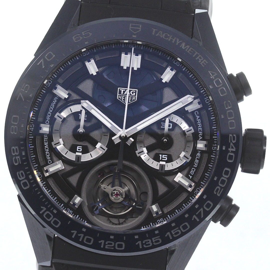 TAG Heuer(タグホイヤー)のタグホイヤー TAG HEUER CAR5A93.FC6442 カレラ トゥールビヨン セラミック 自動巻き メンズ 箱・保証書付き_778271 メンズの時計(腕時計(アナログ))の商品写真