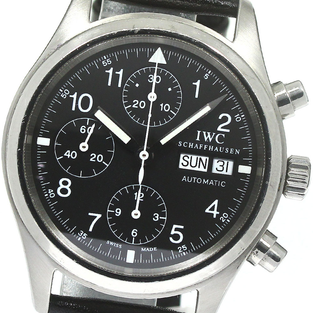 IWC SCHAFFHAUSEN IW370603 フリーガー クロノグラフ デイデイト 自動巻き メンズ _78096620mm振動数