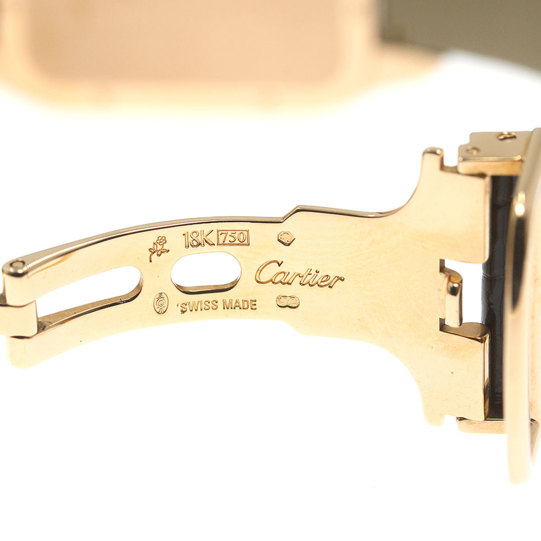 Cartier(カルティエ)のカルティエ CARTIER WH100751 サントスデュモン LM K18PG ダイヤベゼル クォーツ メンズ _759518 メンズの時計(腕時計(アナログ))の商品写真