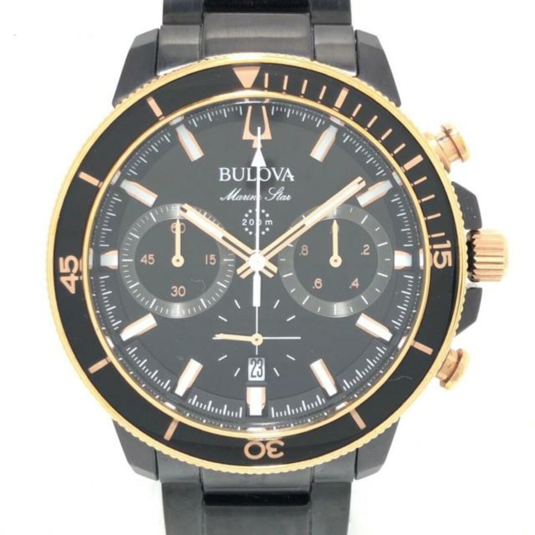 流行に
 ブローバ BULOVA 腕時計 動作品 98A303 マリンスター マリンスター クォーツ クロノグラフ ブローバ マリンスター 98B302 98B302 黒 時計