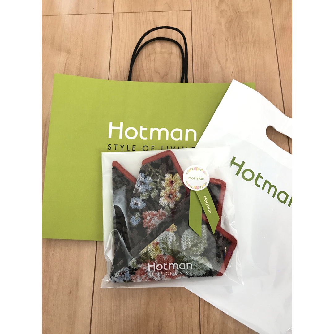 Hotman(ホットマン)の新品未開封　Hotmanシェニール織　ハンカチタオル レディースのファッション小物(ハンカチ)の商品写真