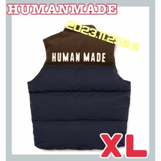 ヒューマンメイド(HUMAN MADE)のHUMANMADE ヒューマンメイド　ダウンベスト　ネイビー(ダウンベスト)